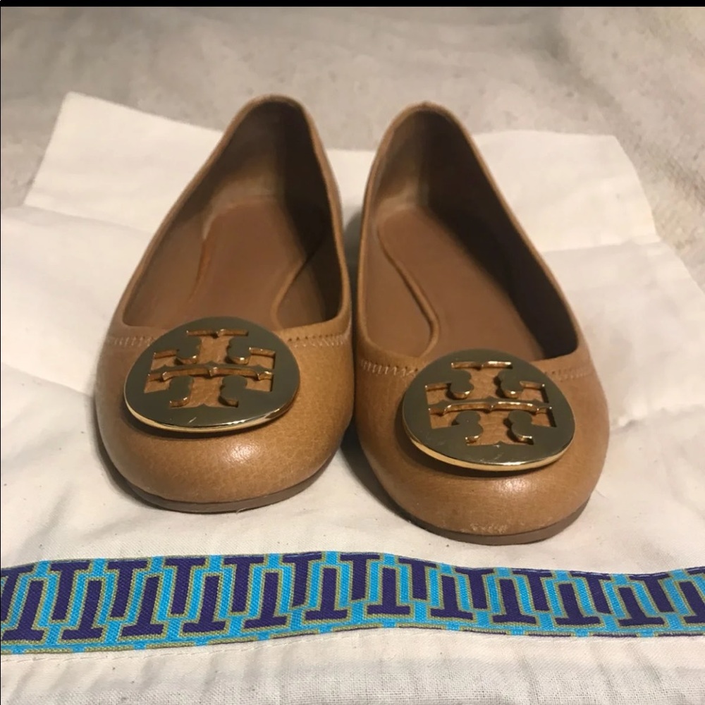 Tory Burch Tan Reva Flats